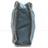 Stella McCartney Falabella Fold-Over Tote Blue Faux Leather Shoulder Bag
