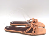 STAUD Adeline Slide Sandals Peach Leather Size 41
