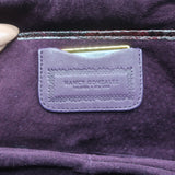 Nancy Gonzalez Pleated Clutch Burgundy/Purple Snakeskin Small Bag