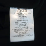 Maje Richesse Cap Sleeve Mini Sheath Dress Blue Pleated Crepe Size 2 NEW