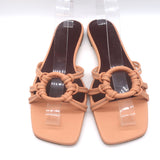 STAUD Adeline Slide Sandals Peach Leather Size 41