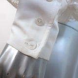 L'Agence Odelia Lace Cropped Button Down Blouse White Size Small