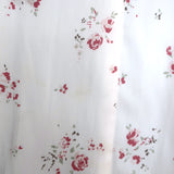 Ulla Johnson Puff Sleeve Top Cream Floral Print Satin Size 8 Tie-Neck Blouse