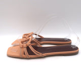 STAUD Adeline Slide Sandals Peach Leather Size 41