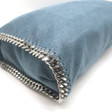 Stella McCartney Falabella Fold-Over Tote Blue Faux Leather Shoulder Bag