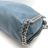 Stella McCartney Falabella Fold-Over Tote Blue Faux Leather Shoulder Bag