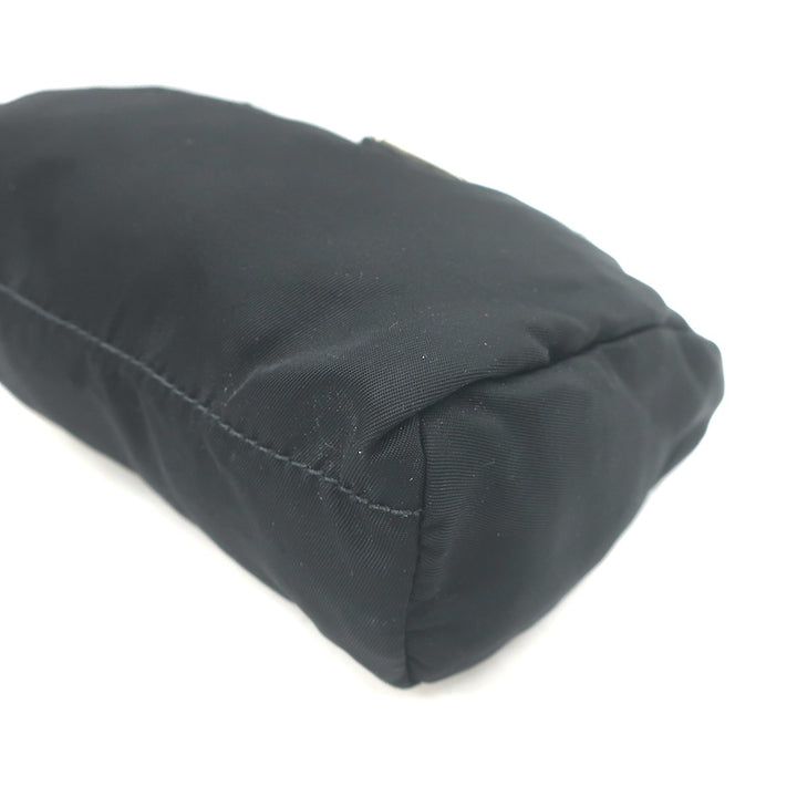 Prada Nylon Cosmetic Bag Black Mini Clutch
