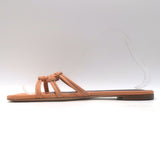 STAUD Adeline Slide Sandals Peach Leather Size 41