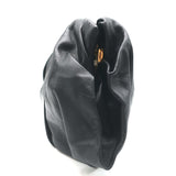 Prada Pleated Leather Oversize Clutch Bag Black