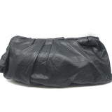 Prada Pleated Leather Oversize Clutch Bag Black