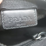 Prada Nylon Cosmetic Bag Black Mini Clutch