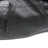 Prada Pleated Leather Oversize Clutch Bag Black