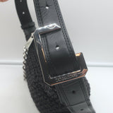 Zadig & Voltaire Le Cecilia XS Shoulder Bag Black Raffia NEW