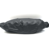 Prada Pleated Leather Oversize Clutch Bag Black