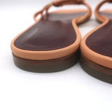 STAUD Adeline Slide Sandals Peach Leather Size 41