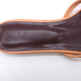STAUD Adeline Slide Sandals Peach Leather Size 41