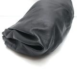 Prada Pleated Leather Oversize Clutch Bag Black