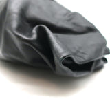 Prada Pleated Leather Oversize Clutch Bag Black