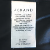 J Brand Snake-Embossed Leather Moto Jacket Black Size Extra Small