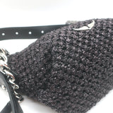 Zadig & Voltaire Le Cecilia XS Shoulder Bag Black Raffia NEW