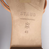 STAUD Adeline Slide Sandals Peach Leather Size 41