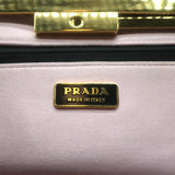 Prada Pleated Leather Oversize Clutch Bag Black