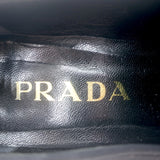 Vintage Prada Buckled Loafer Pumps Black Crepe Size 36