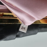 Prada Pleated Leather Oversize Clutch Bag Black