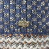 Chanel 11A Paris-Byzantine Metallic Knit Sweater Dress Navy/Multi Size 40
