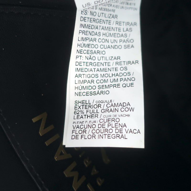 PUMA x Balmain Round Backpack Black Leather &amp; Satin Small Crossbody Bag