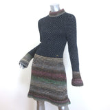 Chanel 11A Paris-Byzantine Metallic Knit Sweater Dress Navy/Multi Size 40