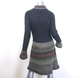 Chanel 11A Paris-Byzantine Metallic Knit Sweater Dress Navy/Multi Size 40