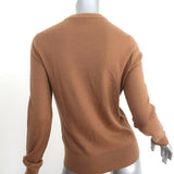 Zimmermann Logo-Embroidered Cashmere Sweater Brown Size 1 Crewneck Pullover