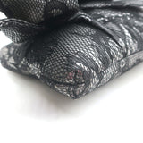 Valentino Lace Bow Clutch Black & Gray Small Evening Bag