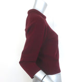 Alexander McQueen Padded Neckline Sweater Burgundy Wool Size Extra Large