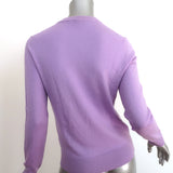 Zimmermann Logo-Embroidered Cashmere Sweater Lilac Size 1 Crewneck Pullover