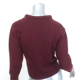 Alexander McQueen Padded Neckline Sweater Burgundy Wool Size Extra Large