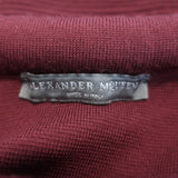 Alexander McQueen Padded Neckline Sweater Burgundy Wool Size Extra Large