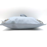 Balenciaga Metallic Edge Flat Wristlet Clutch Powder Blue Leather