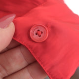 Zadig & Voltaire Tink Blouse Red Satin Size Medium Long Sleeve Top