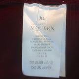 Alexander McQueen Padded Neckline Sweater Burgundy Wool Size Extra Large