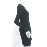 Balenciaga 2006 Long Sleeve Mini Dress Black Mixed Knit Size 36