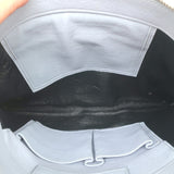 Balenciaga Metallic Edge Flat Wristlet Clutch Powder Blue Leather