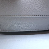 Balenciaga Metallic Edge Flat Wristlet Clutch Powder Blue Leather