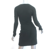 Balenciaga 2006 Long Sleeve Mini Dress Black Mixed Knit Size 36