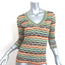 M Missoni V-Neck Top Multicolor Striped Knit Size US 8
