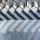 Barrie Geometric Intarsia Knit Crewneck Sweater Blue Cashmere-Wool Size Medium