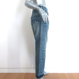 R13 Crossover Jeans Gold-Splattered Clinton Blue Denim Size 25