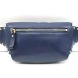Valentino VLTN Rockstud Spike Belt Bag Navy Quilted Leather