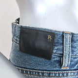 R13 Crossover Jeans Gold-Splattered Clinton Blue Denim Size 25